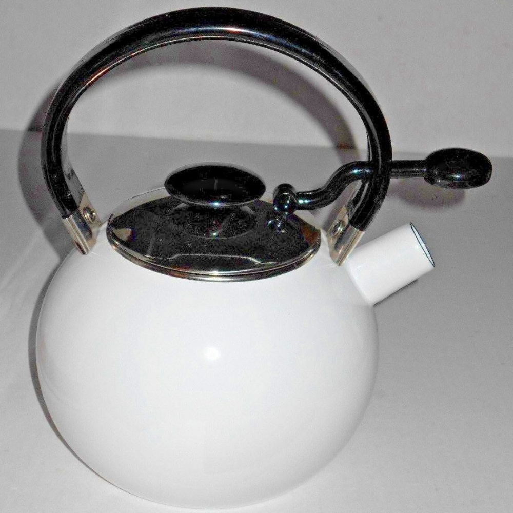 Rare Enamel Stainless Steel Spout Kettle
